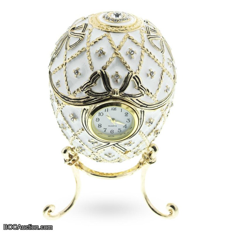 Faberge Egg Golden Mesh Austrian Crystal Watch Jewelry
