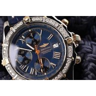 Breitling Windrider Crosswind Chronograph B13355 Mens Watch with Diamond Bezel