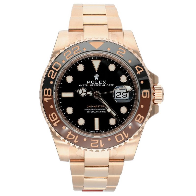 Rolex New GMT-Master II 40mm 126715 Rose Gold Box/Papers Factory Stickers
