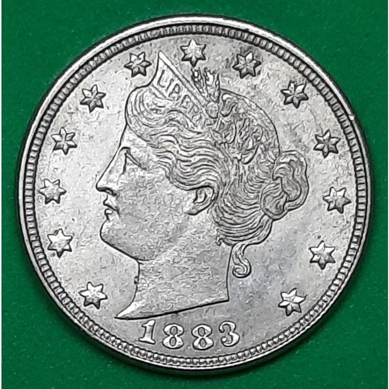 1883 No Cents Liberty V Nickel--BU!