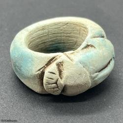 Collectible Egyptian Culture Scarabeus Carved Ring